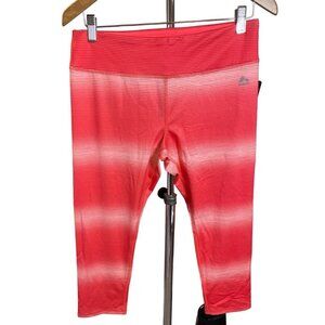 RBX NWT Dark Pink White Ombré Cropped Workout Athletic Pants Sz L